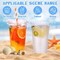 50 Set Clear Plastic Cups with Lids, Disposable Iced Coffee Cups, Disposable Cups with Lids for Party, Cold Drinks, Iced Coffee, Milkshakes, Smoothie Cups